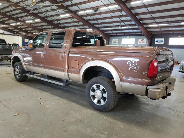 FORD F350 SUPER 2011 brown crew pic gas 1FT8W3B66BEB35588 photo #3