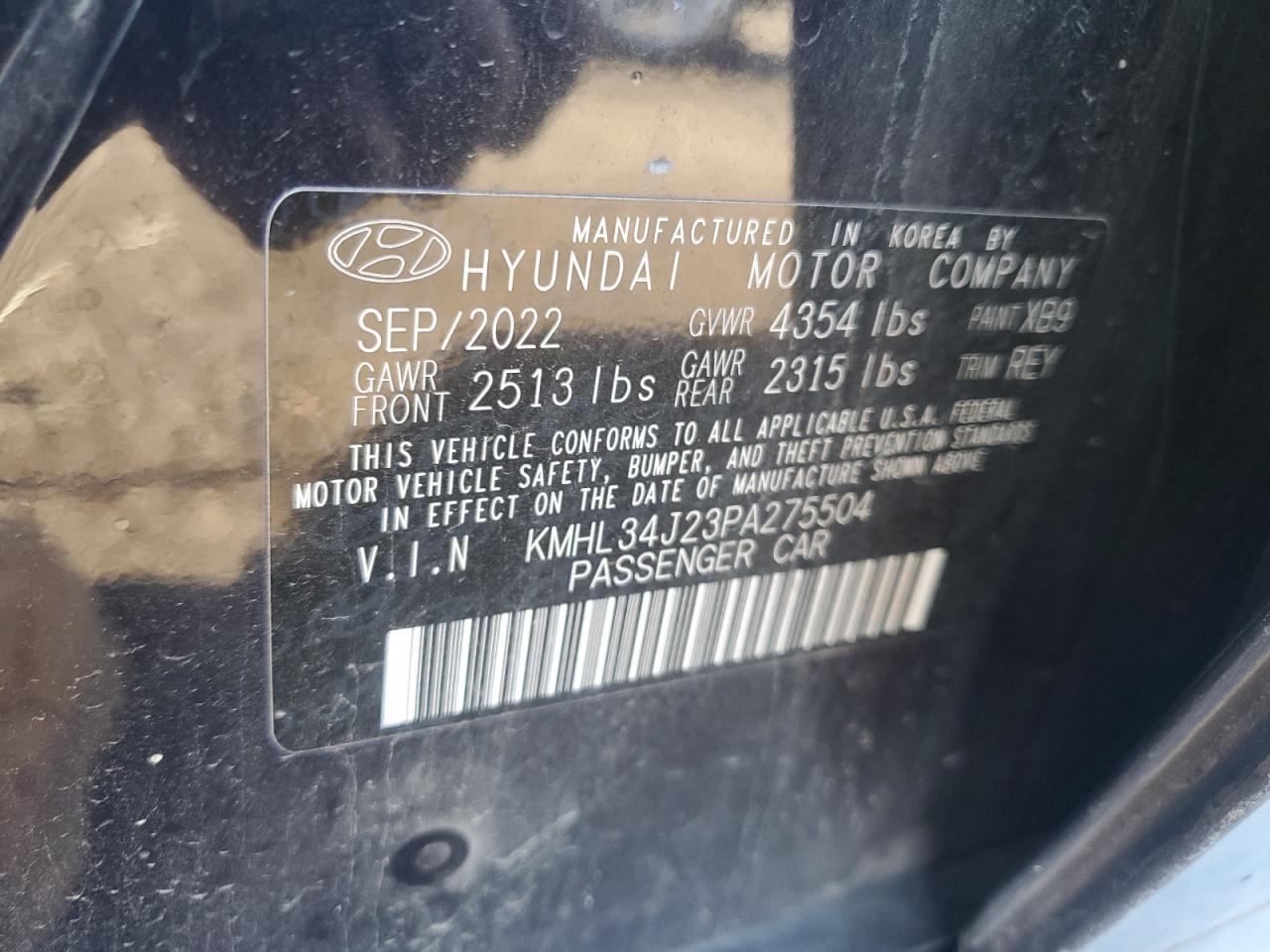 Lot #2993919358 2023 HYUNDAI SONATA LIM