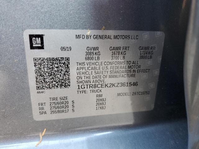 2019 GMC SIERRA C15 - 1GTR8CEK2KZ361546