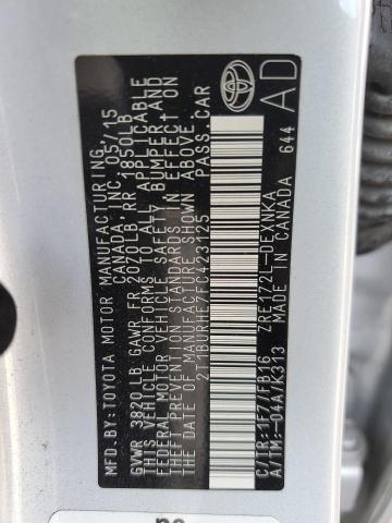 2015 TOYOTA COROLLA L - 2T1BURHE7FC423125