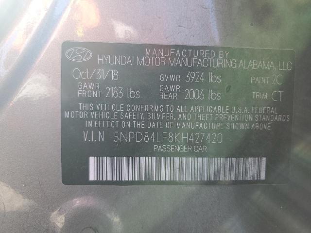 VIN 5NPD84LF8KH427420 2019 Hyundai Elantra, Sel no.12