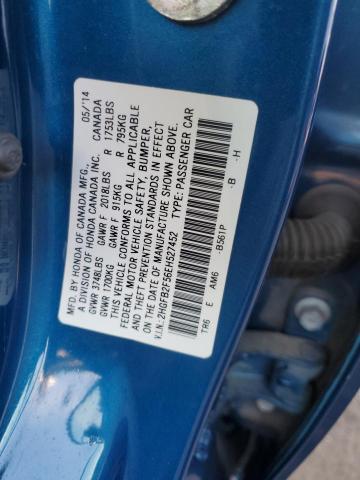 VIN 2HGFB2F56EH527452 2014 HONDA CIVIC no.12