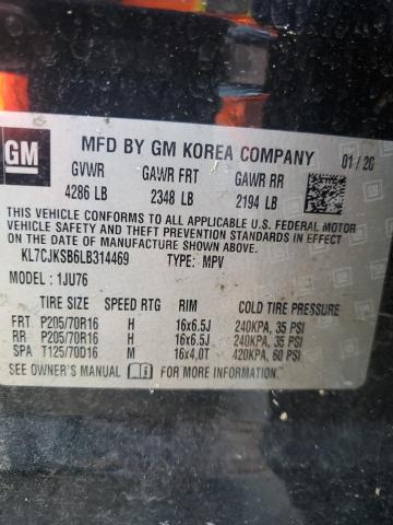 2020 CHEVROLET TRAX LS - KL7CJKSB6LB314469