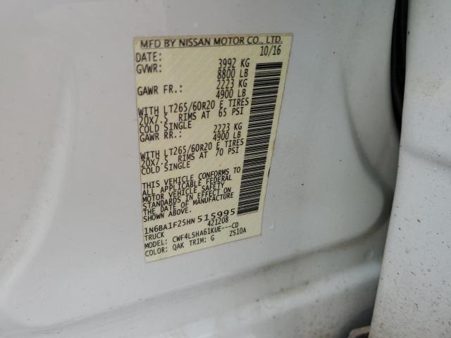 VIN 1N6BA1F25HN515995 2017 NISSAN TITAN no.12