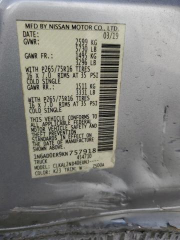 2019 NISSAN FRONTIER S - 1N6AD0ER9KN757918