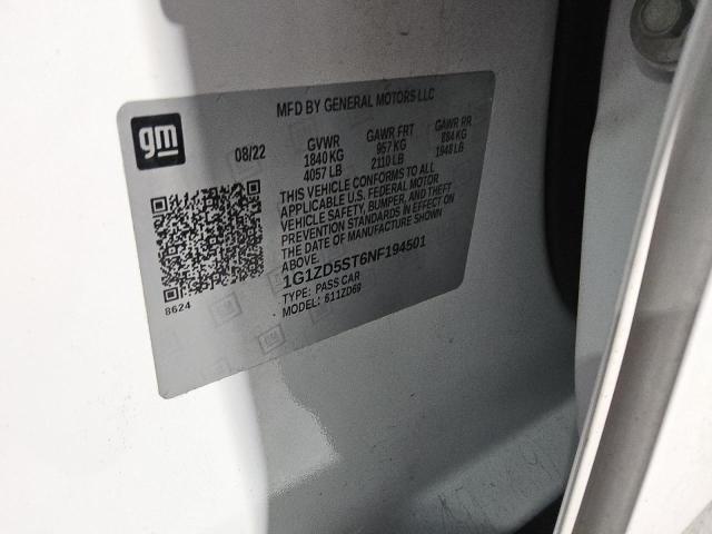 2022 CHEVROLET MALIBU LT - 1G1ZD5ST6NF194501