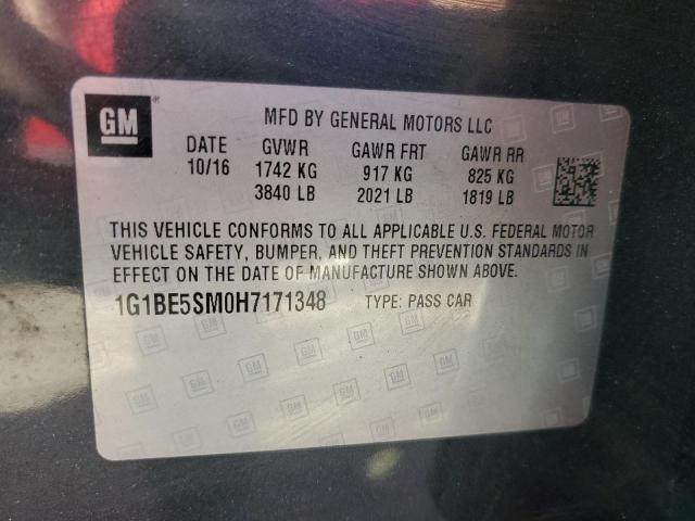 2017 CHEVROLET CRUZE LT - 1G1BE5SM0H7171348