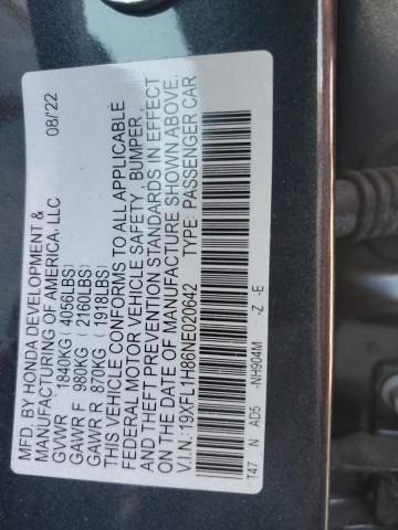 2022 HONDA CIVIC SPOR - 19XFL1H86NE020642