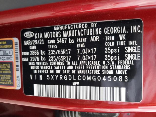 2021 KIA SORENTO LX - 5XYRGDLC0MG045083