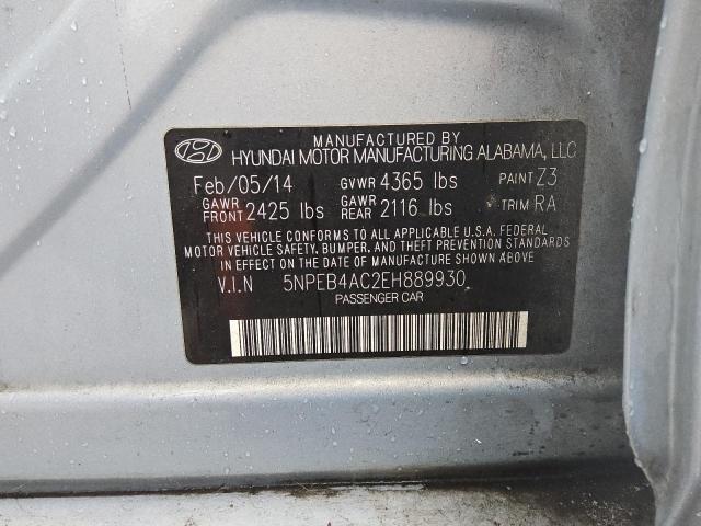 VIN 5NPEB4AC2EH889930 2014 HYUNDAI SONATA no.12