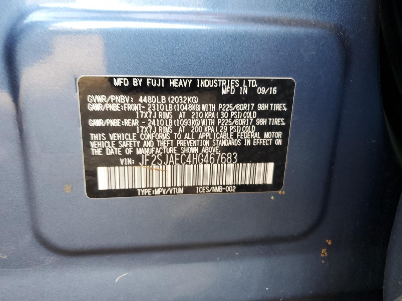 SUBARU FORESTER 2.5I PREMIUM