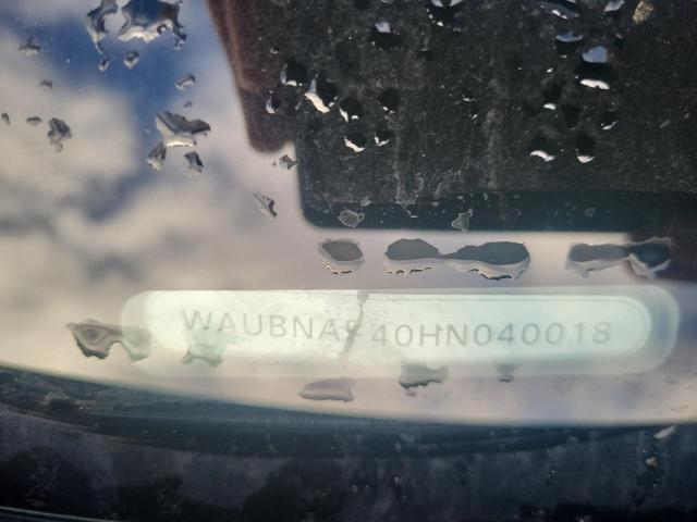 2017 AUDI A4 PROGRES WAUBNAF40HN040018