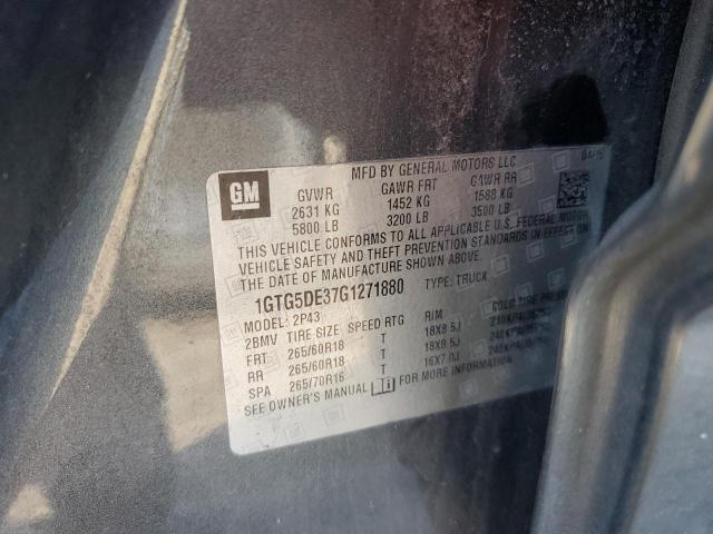 2016 GMC CANYON SLT 1GTG5DE37G1271880
