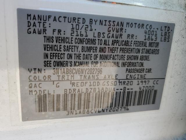 2022 NISSAN SENTRA SV - 3N1AB8CV6NY202796