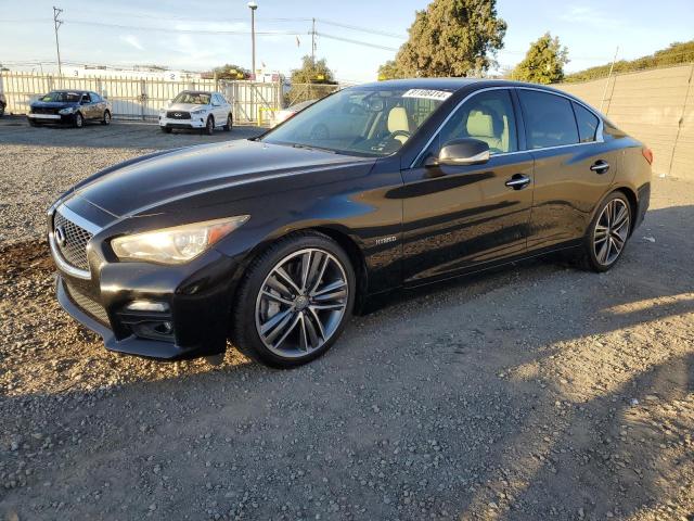 INFINITI Q50 HYBRID 2014 black  hybrid engine JN1AV7AP2EM690492 photo #1