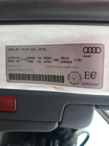 2018 AUDI A4 KOMFORT - WAUANAF49JA219411