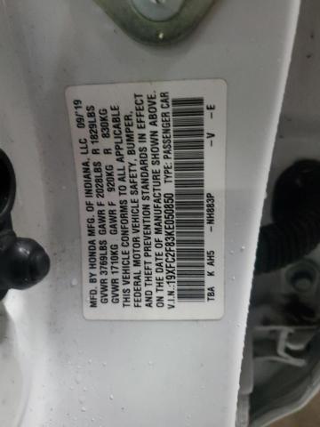 2019 HONDA CIVIC SPOR - 19XFC2F83KE050850