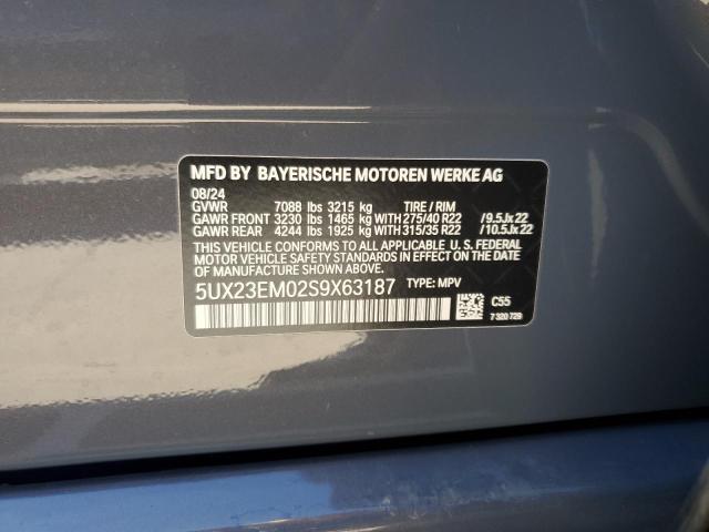 2025 BMW X7 XDRIVE4 5UX23EM02S9X63187