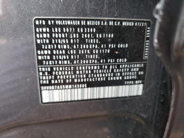 2021 VOLKSWAGEN TIGUAN S - 3VV0B7AX5MM143805