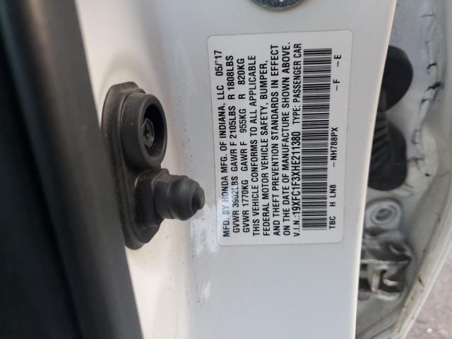 2017 HONDA CIVIC EX - 19XFC1F3XHE211380
