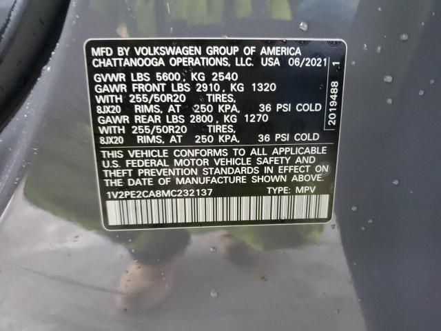 2021 VOLKSWAGEN ATLAS CROS - 1V2PE2CA8MC232137