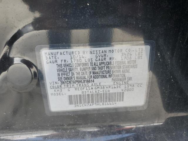 2017 NISSAN VERSA S - 3N1CN7AP9HL816614