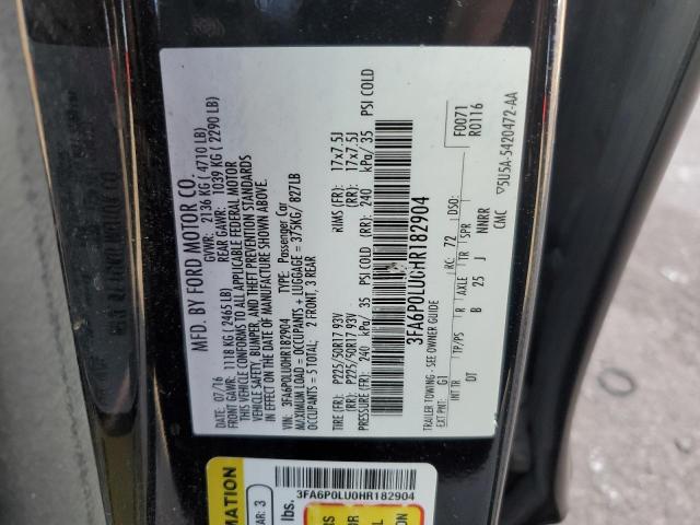 2017 FORD FUSION SE - 3FA6P0LU0HR182904