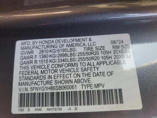 2025 HONDA PILOT ELIT - 5FNYG1H86SB060061