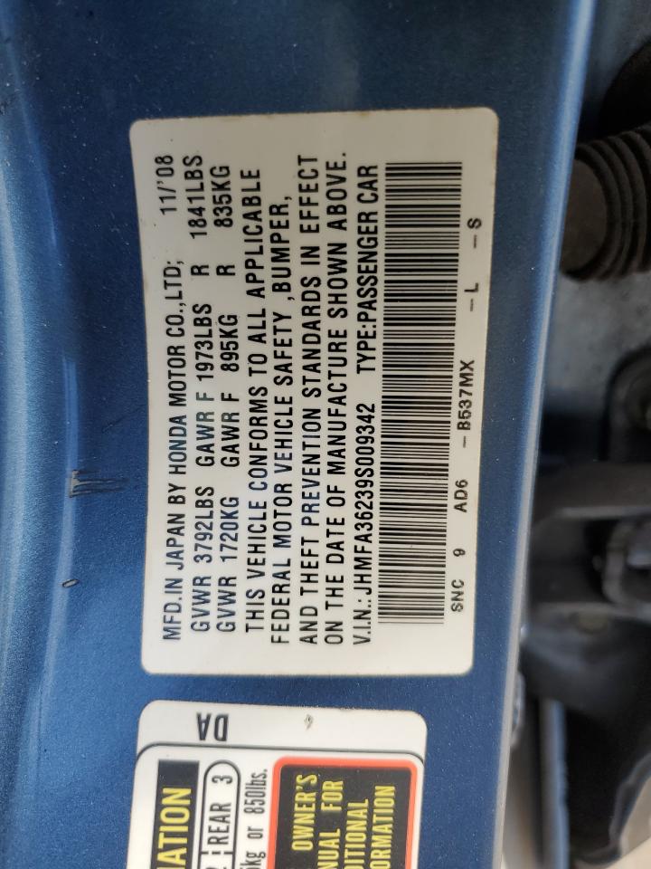 Lot #2972027034 2009 HONDA CIVIC HYBR