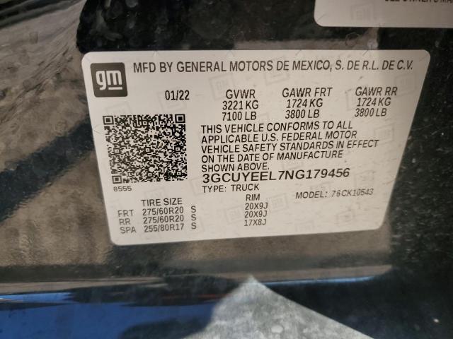 VIN 3GCUYEEL7NG179456 2022 CHEVROLET ALL MODELS no.12