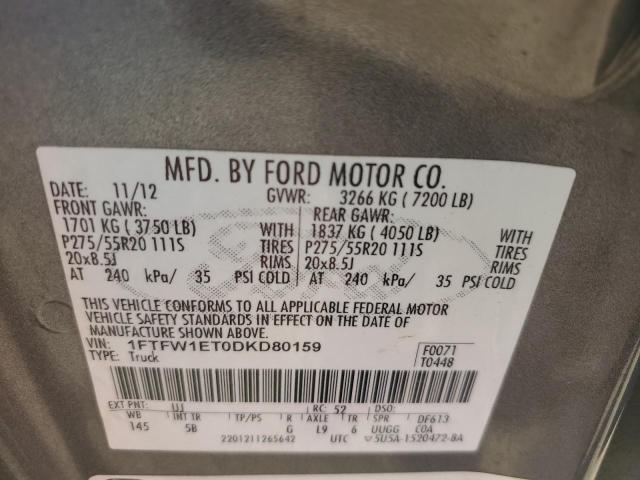 VIN 1FTFW1ET0DKD80159 2013 FORD F-150 no.12