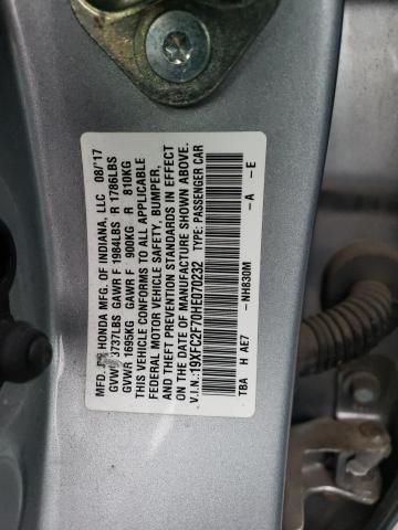 2017 HONDA CIVIC EX - 19XFC2F70HE070232