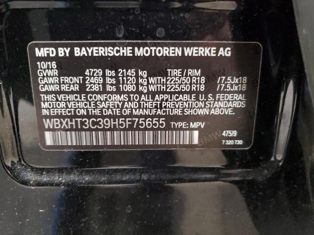 VIN WBXHT3C39H5F75655 2017 BMW X1 no.13