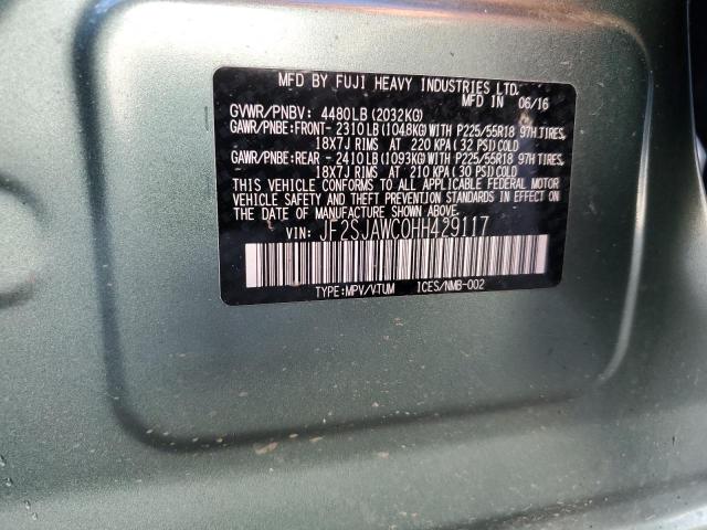 2017 SUBARU FORESTER 2 - JF2SJAWC0HH429117