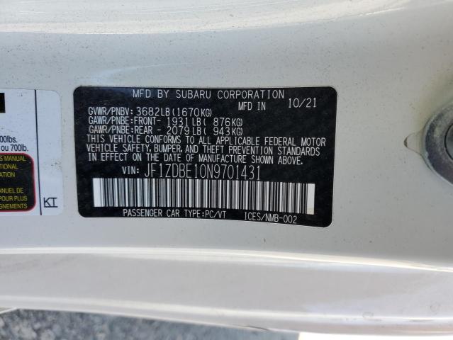 2022 SUBARU BRZ LIMITE JF1ZDBE10N9701431