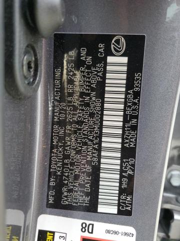 2021 LEXUS ES 300H UL 58AFA1C13MU002880