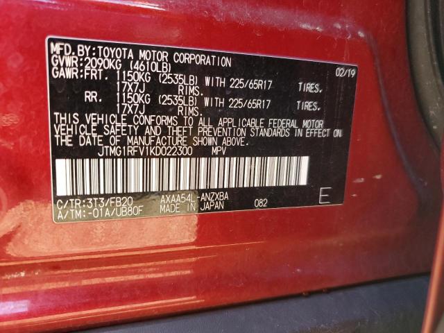 2019 TOYOTA RAV4 LE - JTMG1RFV1KD022300