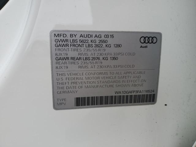 2015 AUDI Q5 PREMIUM - WA1DGAFP3FA116524