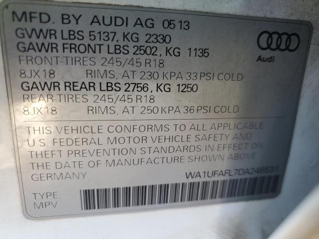 VIN WA1UFAFL7DA246531 2013 AUDI A4 no.13