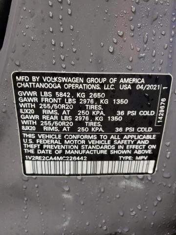 2021 VOLKSWAGEN ATLAS CROS - 1V2RE2CA4MC226442