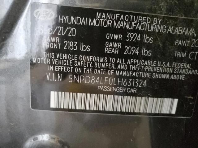 VIN 5NPD84LF0LH631324 2020 HYUNDAI ELANTRA no.13