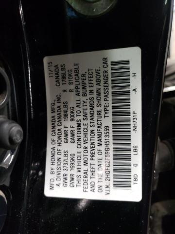 VIN 2HGFC2F59GH513559 2016 HONDA CIVIC no.12