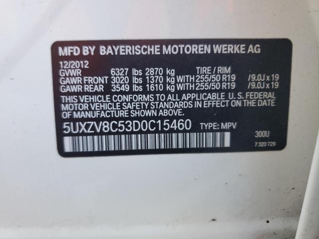 VIN 5UXZV8C53D0C15460 2013 BMW X5, Xdrive50I no.12