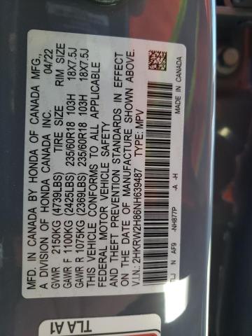 2022 HONDA CR-V EXL - 2HKRW2H86NH639487