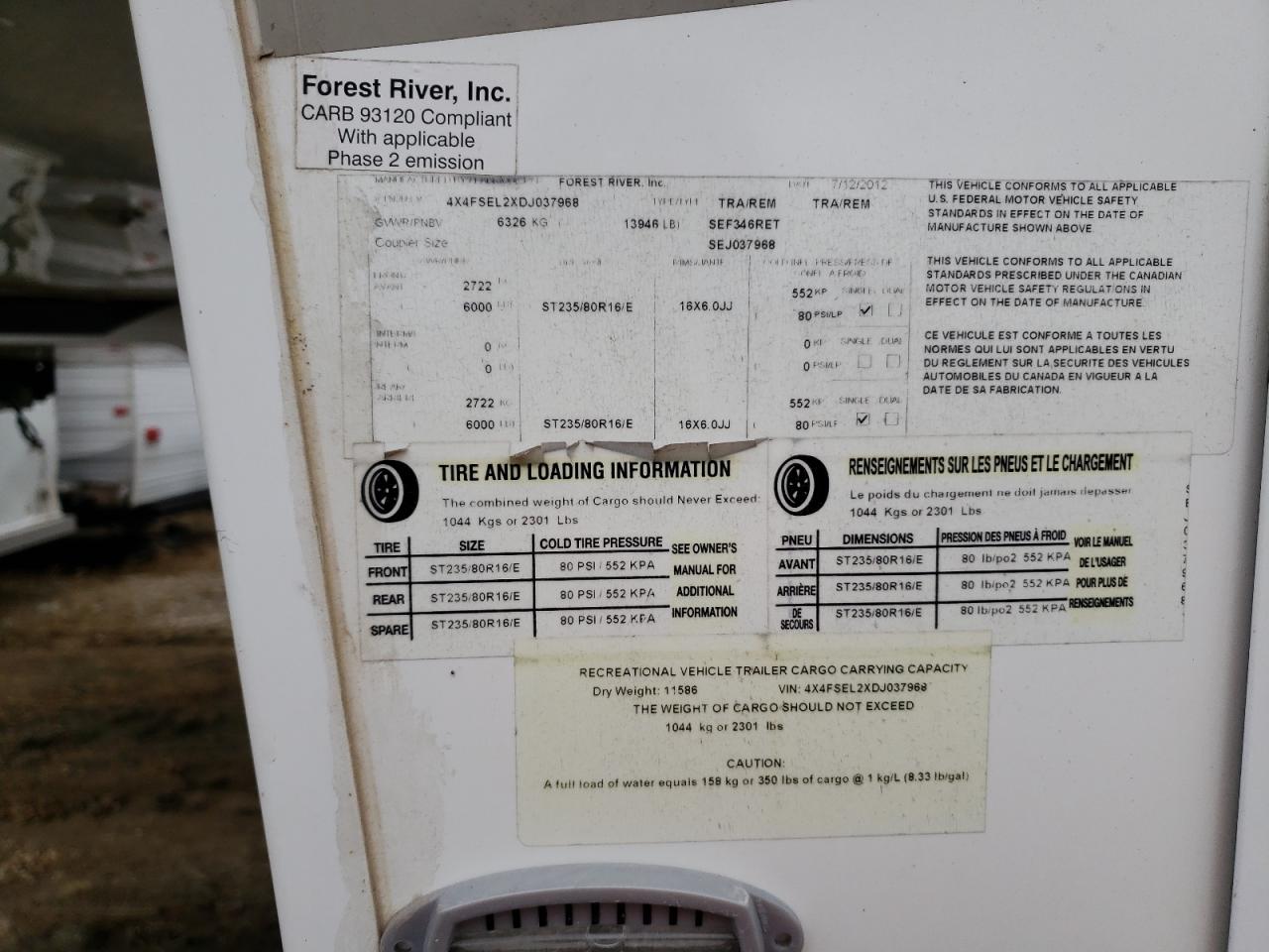 Lot #3026238268 2013 WILDWOOD SIERRA