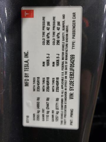 2018 TESLA MODEL 3 - 5YJ3E1EB2JF054269