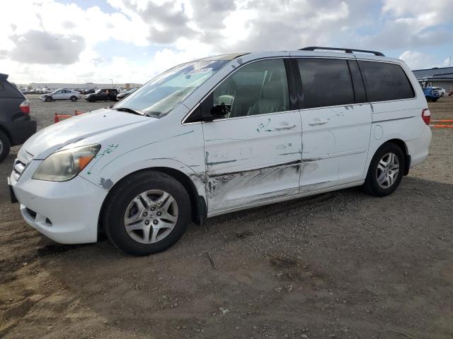 HONDA ODYSSEY EX 2007 white  gas 5FNRL38747B117576 photo #1