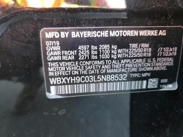2020 BMW X2 SDRIVE2 WBXYH9C03L5N88532