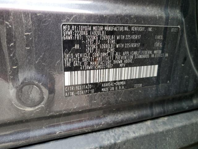 2021 TOYOTA RAV4 XLE - 4T3RWRFV5MU027807