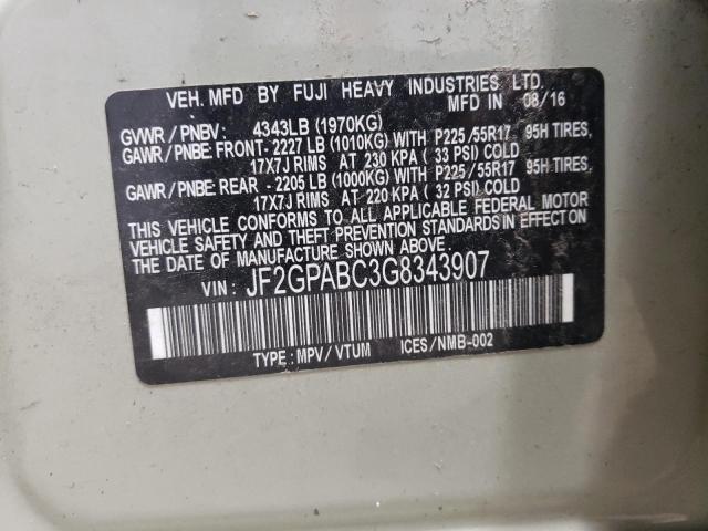 2016 SUBARU CROSSTREK - JF2GPABC3G8343907